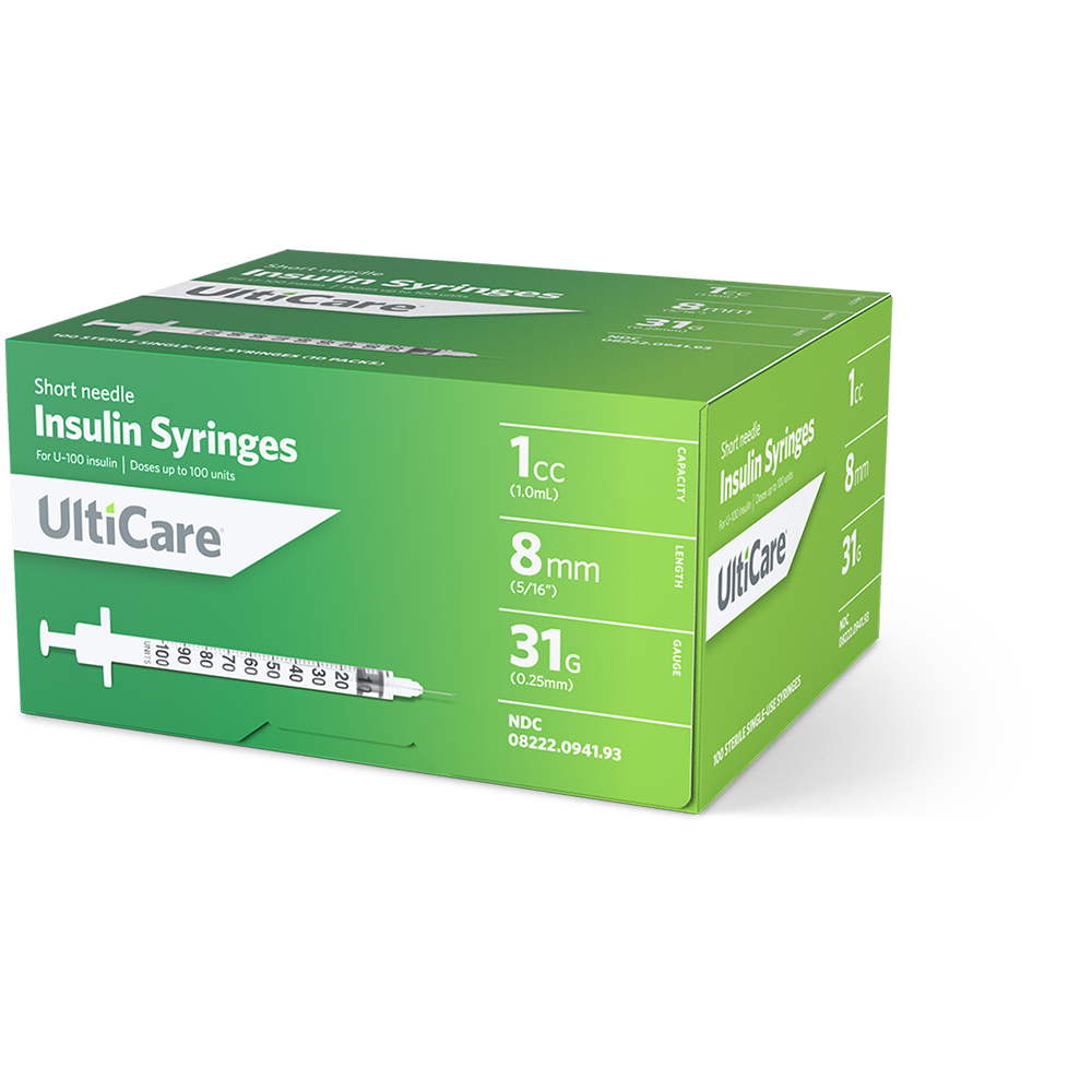 UltiCare U100 Insulin Syringes 1 mL/cc 8mm (5/16") x… UltiMed, Inc